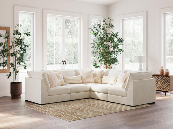 Benchcraft Donelson Creek Vanilla 5-Piece Sectional