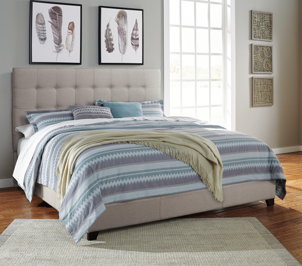 Ashley Dolante Beige King Upholstered Bed