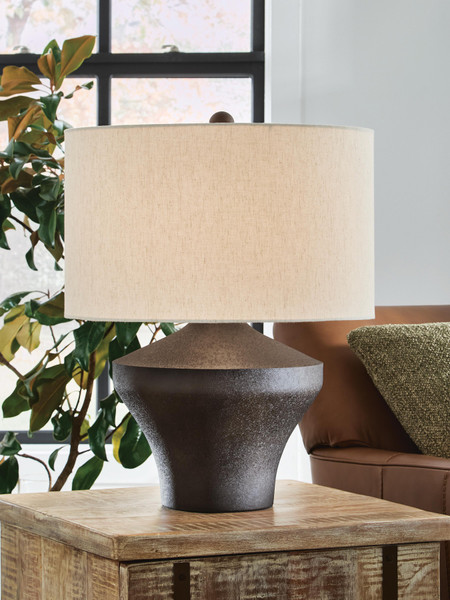 Ashley Dolanham Distressed Brown Table Lamp