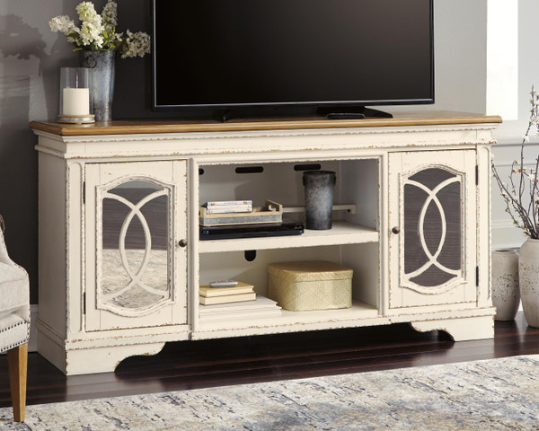 Ashley Realyn Chipped White 74" TV Stand