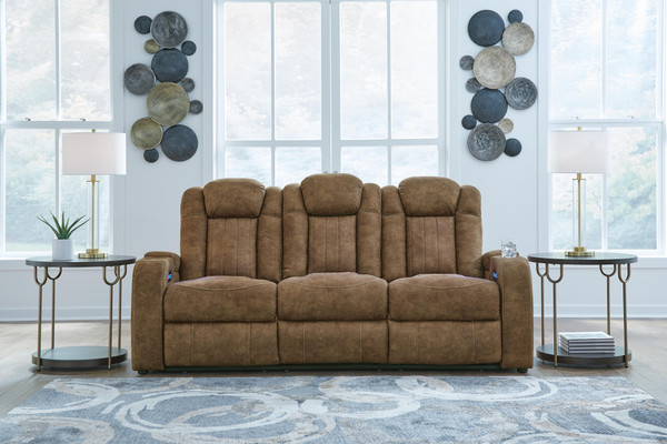 Ashley Wolfridge Brindle Power Reclining Sofa