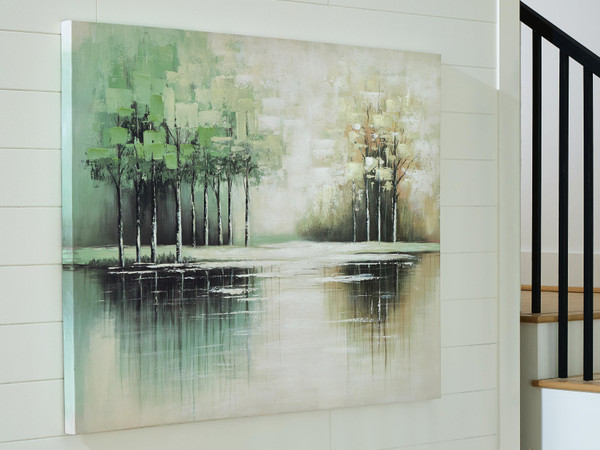 Ashley Garlenridge Green Tan White Wall Art