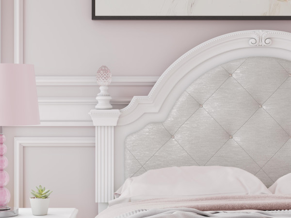 Ashley Maylilly White Full Upholstered Panel Headboard