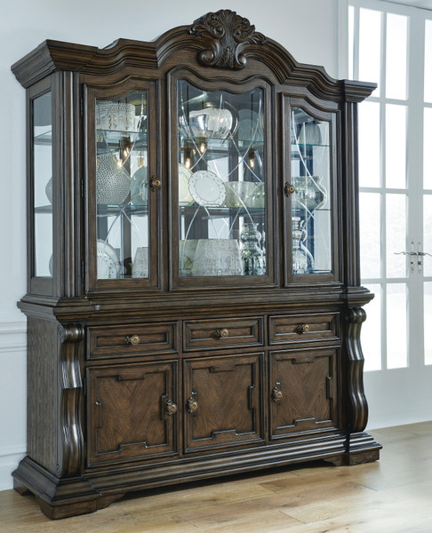 Ashley Maylee Dark Brown Dining Buffet and Hutch