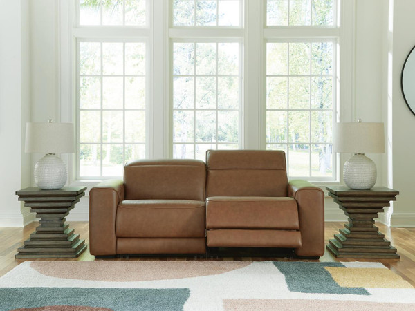 Ashley Rally-Up Caramel 2-Piece Power Reclining Sectional Loveseat
