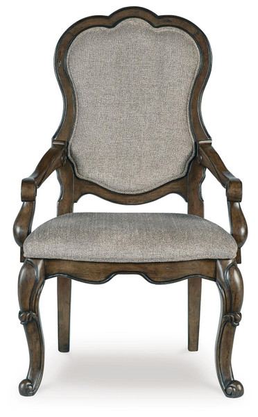Ashley Maylee Dark Brown Dining Arm Chair (Set of 2)