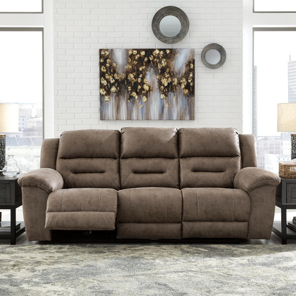 Ashley Stoneland Fossil Reclining Sofa