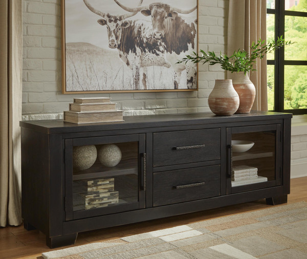 Ashley Galliden Black 80" TV Stand