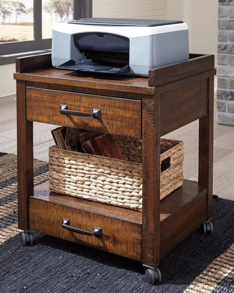 Ashley Baldridge Rustic Brown Printer Stand
