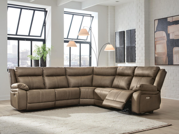 Ashley Max-Media Biscotti 5-Piece Power Reclining Sectional