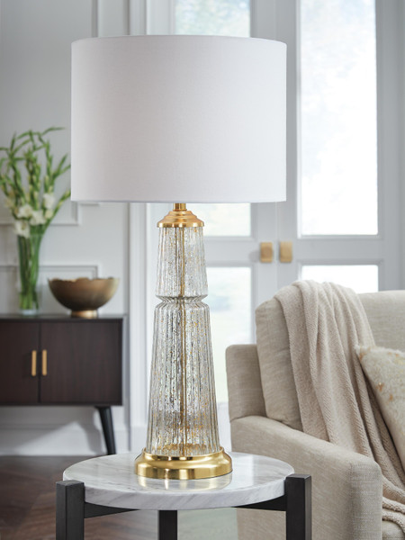 Ashley Bakersboro Clear Gold Finish Table Lamp