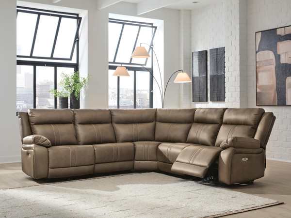 Ashley Max-Media Biscotti 5-Piece Power Reclining Sectional 82305/46(2)/58/62/77