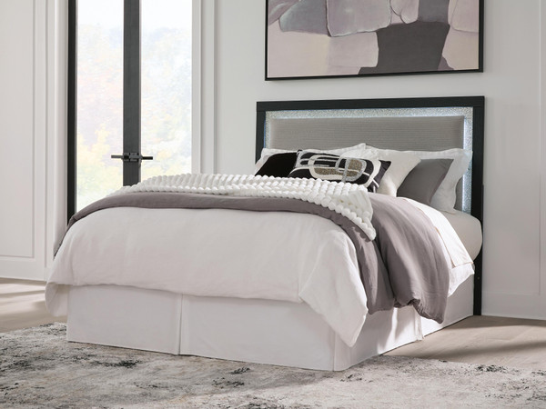 Ashley Raechalla White Gray Queen Upholstered Panel Headboard