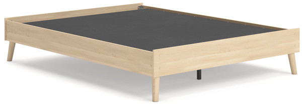 Ashley Cabinella Tan Queen Platform Bed