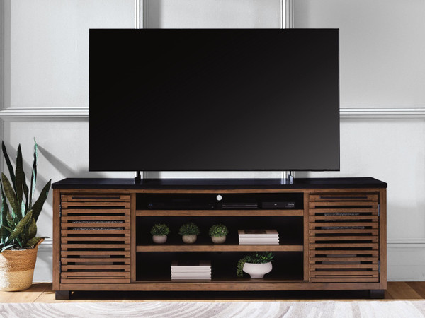 Ashley Kallari Warm Brown Black 84" TV Stand