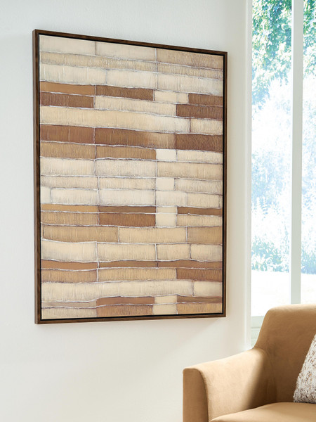 Ashley Kalanmore Brown Tan White Wall Art