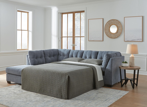 Ashley Marleton Denim 2-Piece Sleeper Sectional with Chaise