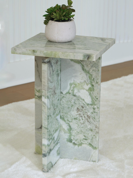 Ashley Deaconwell White Green Accent Table