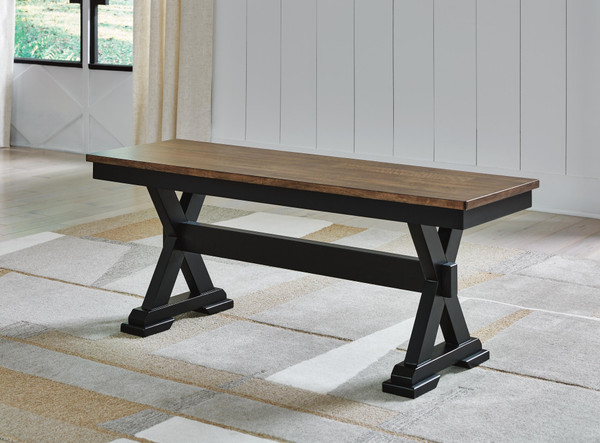 Ashley Wildenauer Brown Black 50" Dining Bench