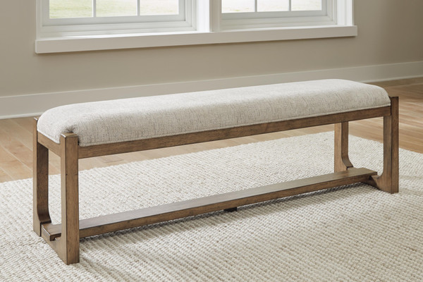 Ashley Cabalynn Oatmeal Light Brown 63" Dining Bench