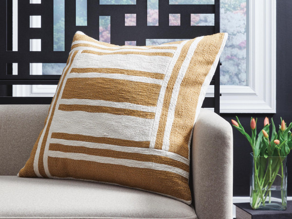 Ashley Darrman Ochre Ivory Pillow (Set of 4)