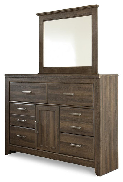 Ashley Juararo Dark Brown Dresser and Mirror