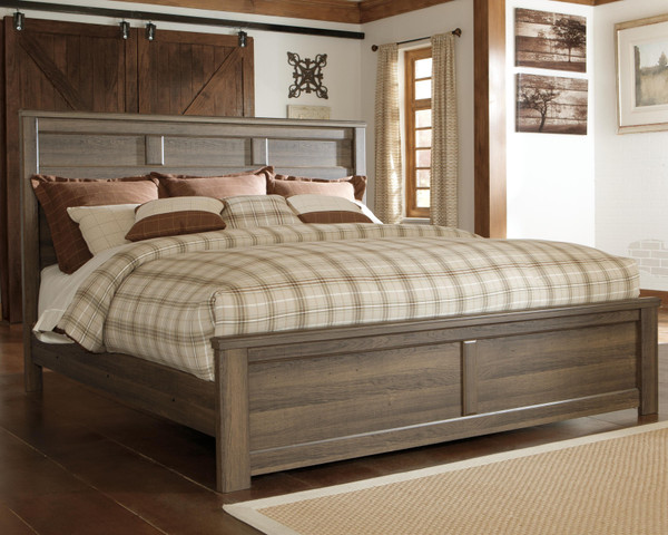 Ashley Juararo Dark Brown California King Panel Bed