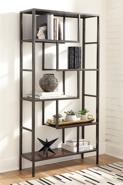 Ashley Frankwell Brown Black Bookcase