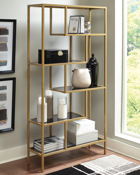 Ashley Frankwell Gold Finish Bookcase
