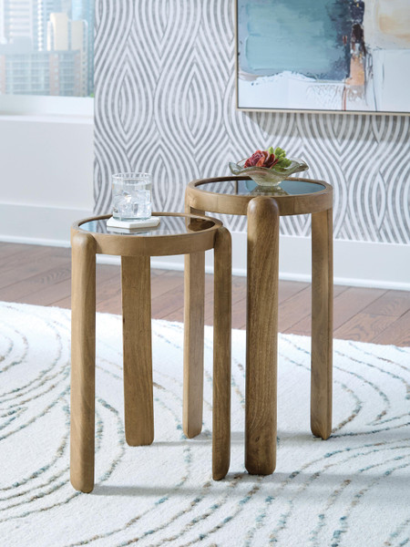 Ashley Jossor Light Brown Accent Table (Set of 2)