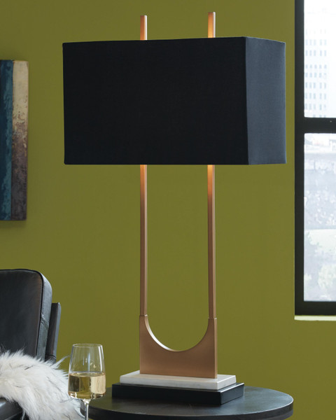 Ashley Malana Brass Finish Table Lamp
