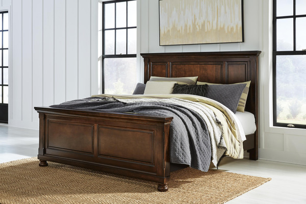 Ashley Porter Rustic Brown King Panel Bed