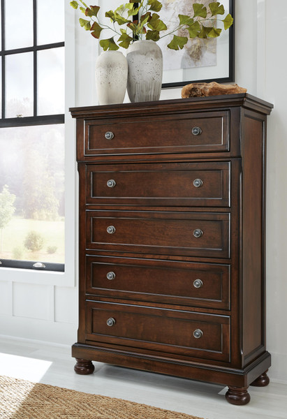 Ashley Porter Rustic Brown Chest of Drawers