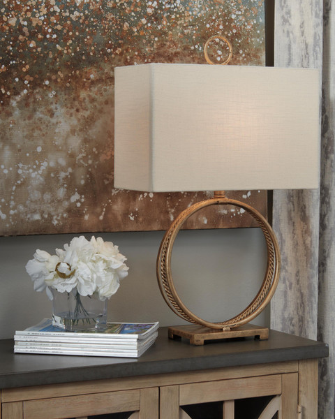 Ashley Mahala Antique Gold Finish Table Lamp