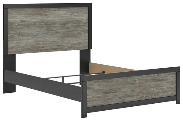 Ashley Jonnifer Black Gray Queen Panel Bed