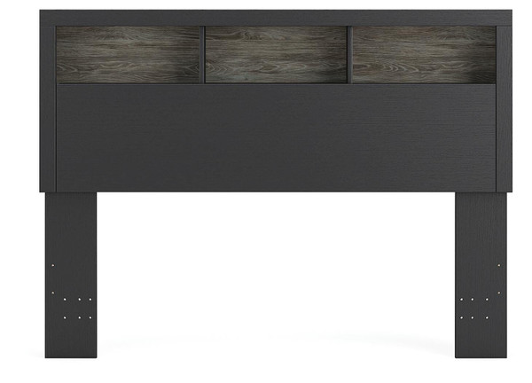 Ashley Jonnifer Black Gray Queen Bookcase Headboard