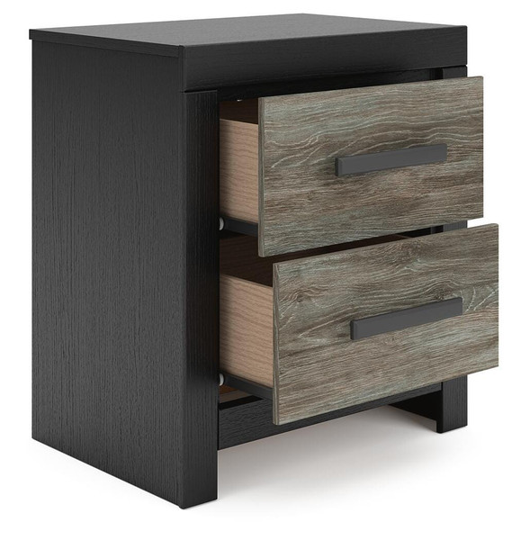 Ashley Jonnifer Black Gray Nightstand