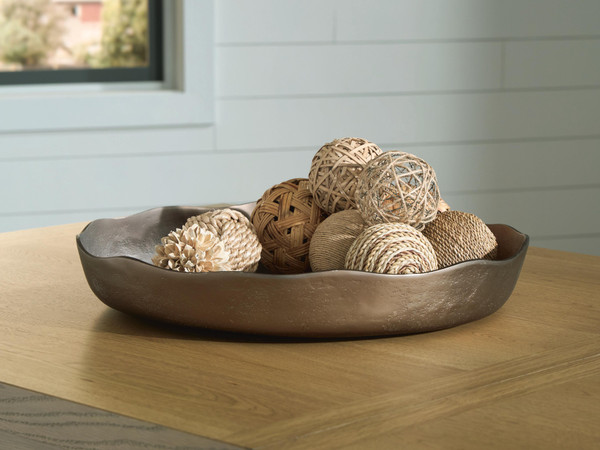 Ashley Wallmen Champagne Gold Finish Tray