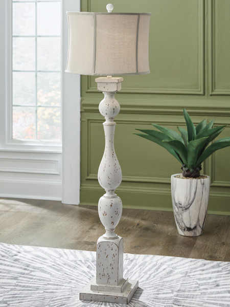 Ashley Madsbrook Antique White Floor Lamp