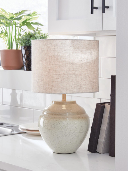 Ashley Waldish Cream Beige Table Lamp