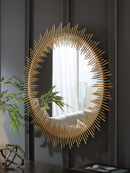 Ashley Wainport Gold Finish Accent Mirror