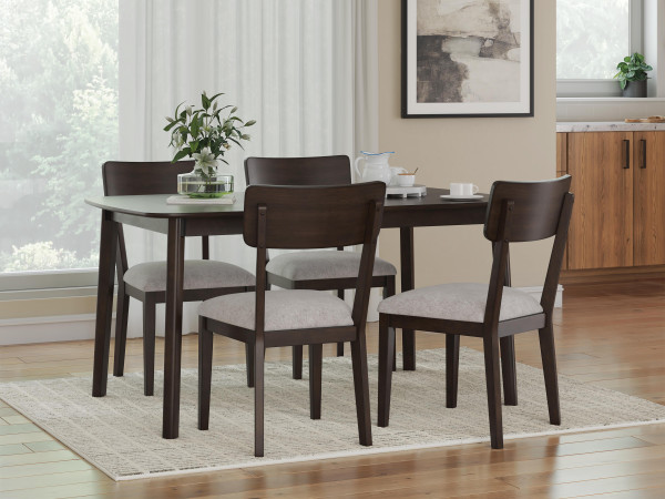 Ashley Dantenton Merlot Dining Table and 4 Chairs (Set of 5)