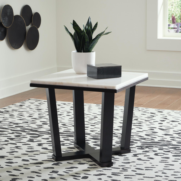 Ashley Fostead White Espresso End Table