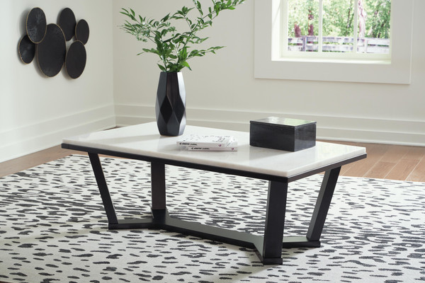 Ashley Fostead White Espresso Coffee Table