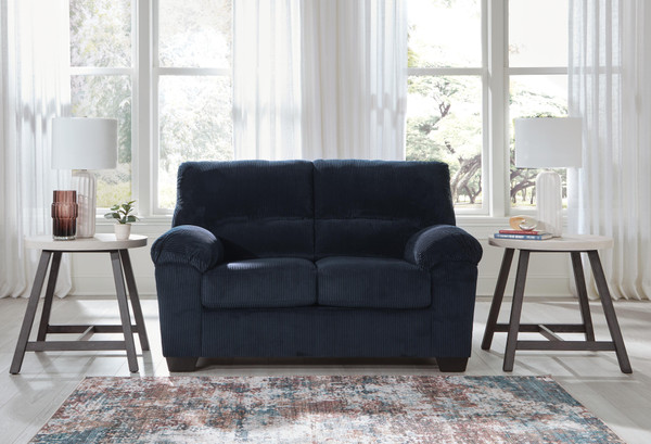 Ashley SimpleJoy Navy Loveseat