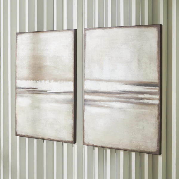 Ashley Brockdunn Tan Brown Wall Art (Set of 2)