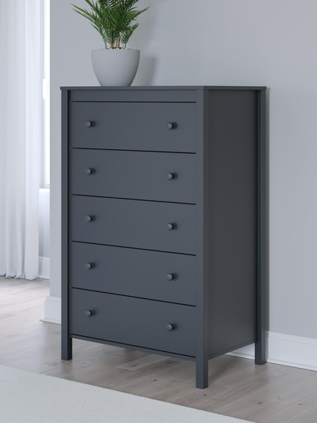 Ashley Simmenfort Navy Blue Chest of Drawers