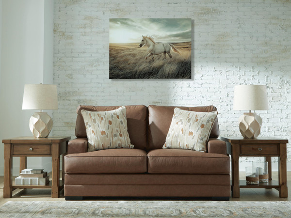 Benchcraft VillaCourt Caramel Loveseat