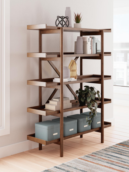 Ashley Lyncott Brown 70" Bookcase