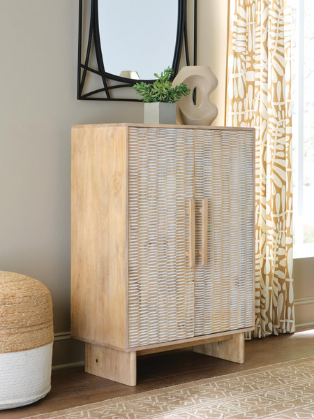 Ashley Dallinbury Natural White Wash Accent Cabinet